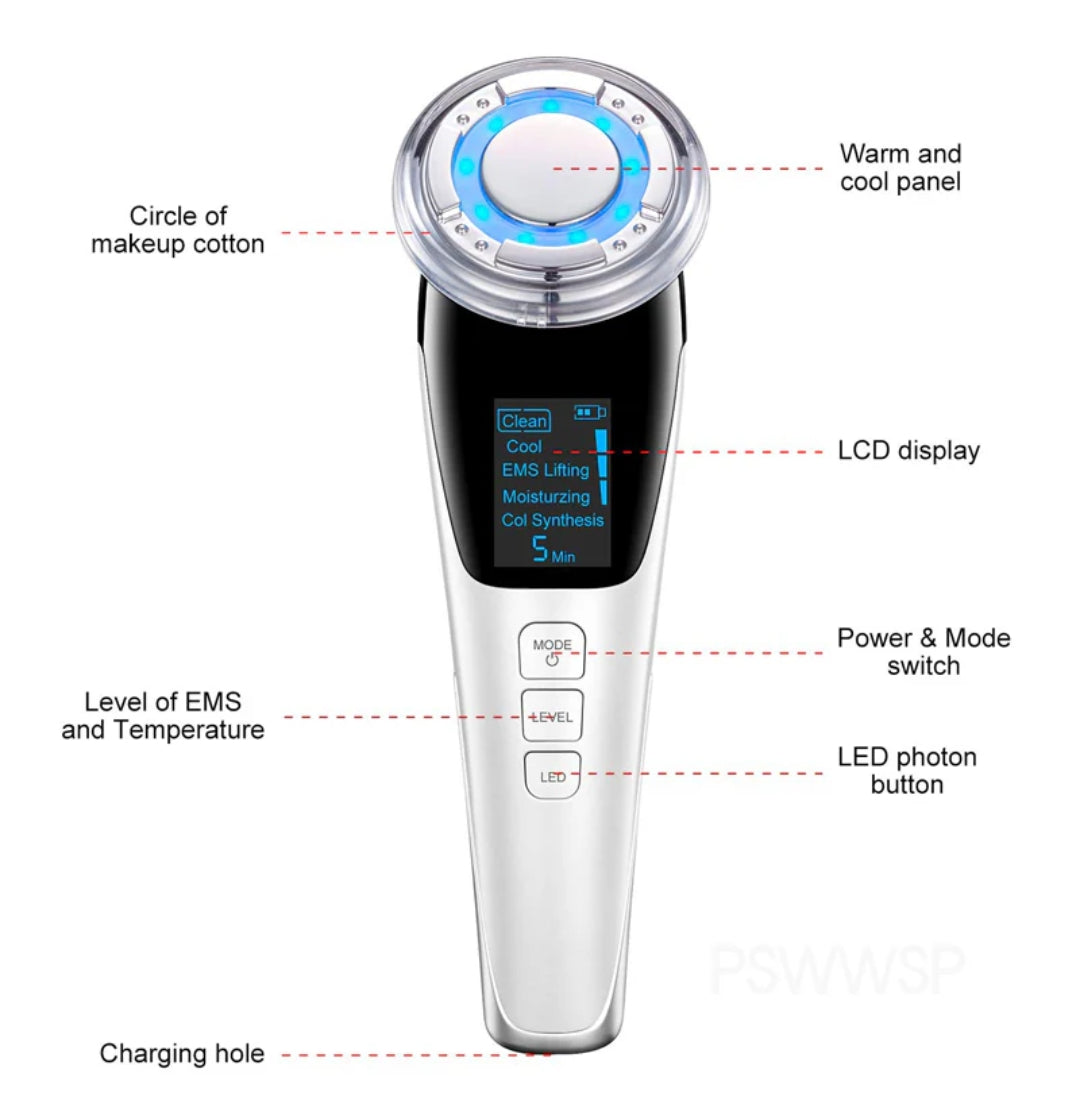 EMS Facial Massager Photon Light Therapy Skin Care Device