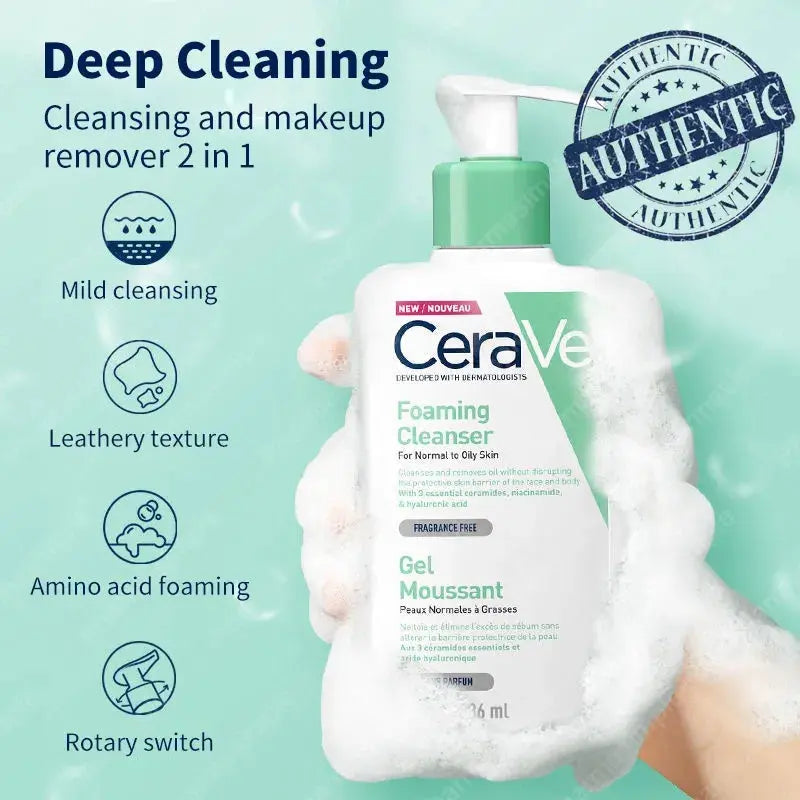 CeraVe Foaming Facial Cleanser for Oily Skin | Daily Oil Control Face Wash 100 present original