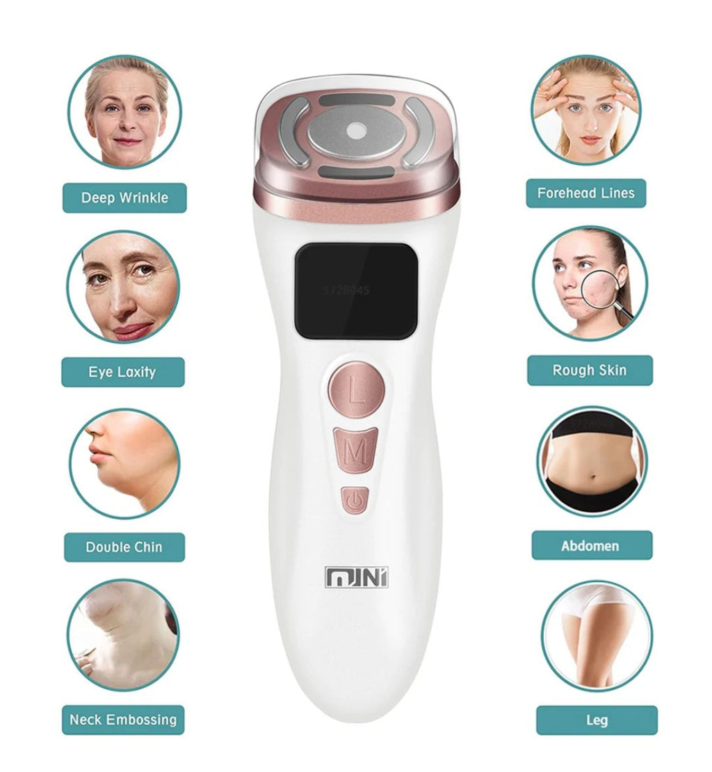 Mini HIFU Ultrasonic Machine EMS Microcurrent Facial Treatment