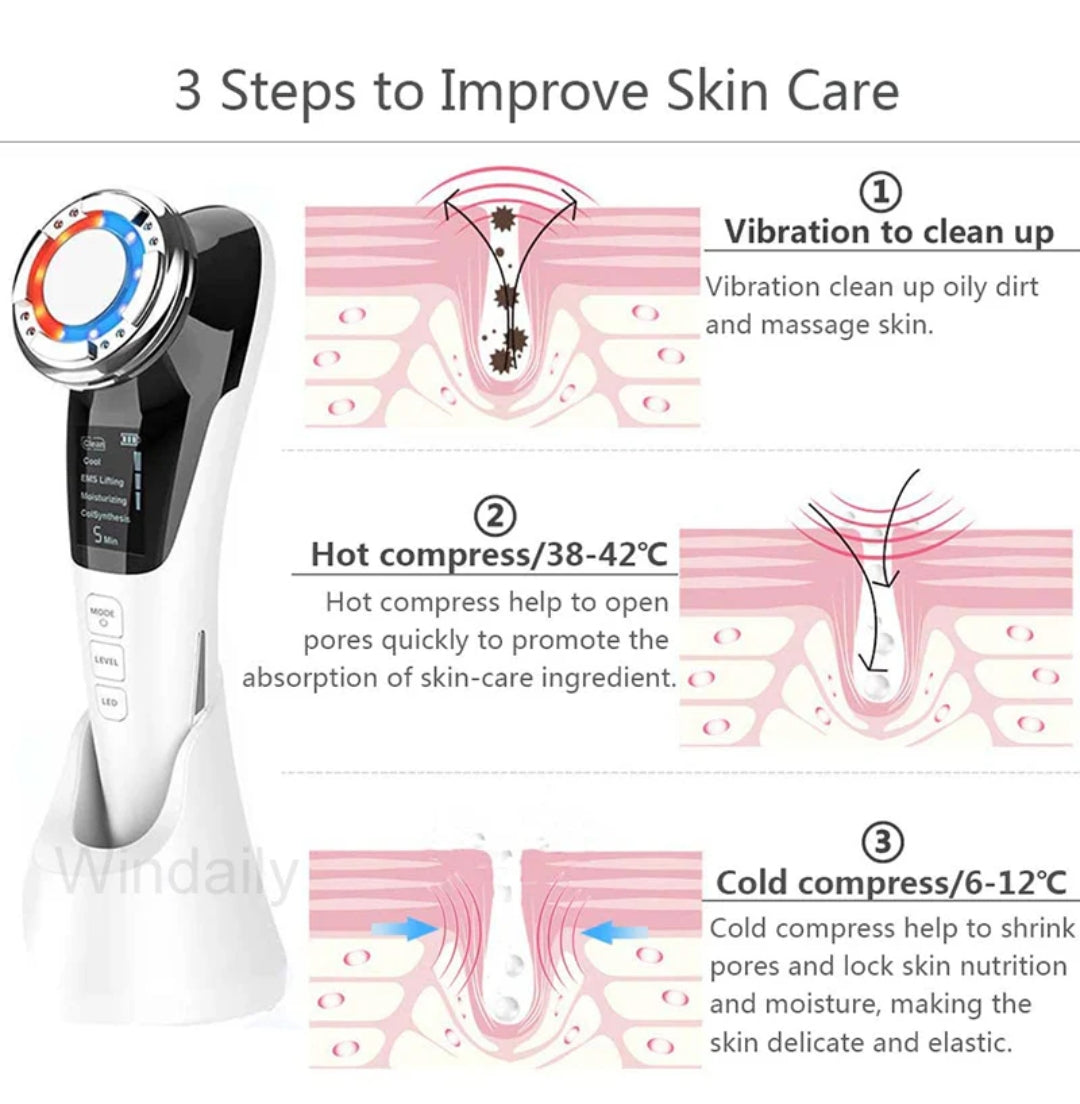 EMS Facial Massager Photon Light Therapy Skin Care Device
